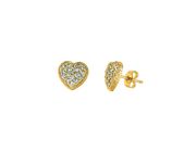 Diamond heart earrings