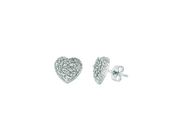 Diamond heart earrings
