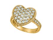 Diamond heart ring