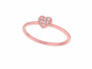 Diamond heart ring