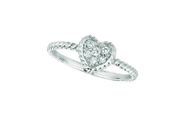 Diamond heart ring