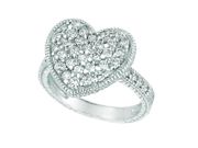 Diamond heart ring