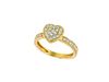 Diamond heart ring