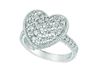 Diamond heart ring