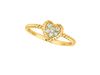 Diamond heart ring