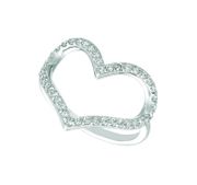 Diamond heart ring