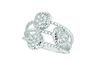 Diamond heart,square & round ring