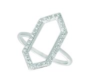 Diamond hexagonal shape ring