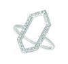 Diamond hexagonal shape ring
