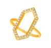 Diamond hexagonal shape ring