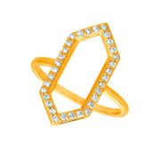 Diamond hexagonal shape ring
