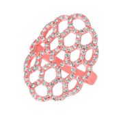 Diamond honeycomb ring