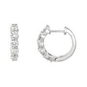 Diamond hoop earrings