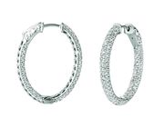 Diamond hoop earrings