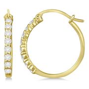 Diamond hoop earrings