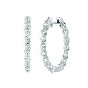 Diamond hoop earrings