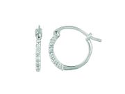 Diamond hoop earrings