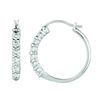 Diamond hoop earrings