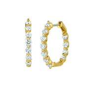 Diamond hoop earrings
