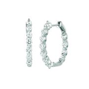 Diamond hoop earrings