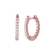 Diamond hoop earrings