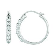 Diamond hoop earrings