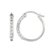 Diamond hoop earrings