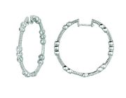 Diamond hoops earrings