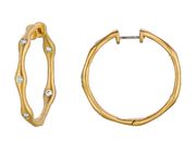 Diamond hoops earrings