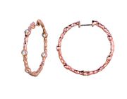 Diamond hoops earrings