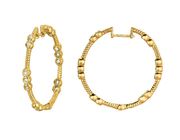 Diamond hoops earrings