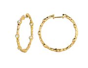Diamond hoops earrings