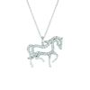 Diamond horse necklace