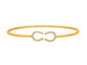 Diamond horseshoe bangle