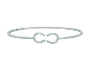 Diamond horseshoe bangle