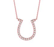 Diamond horseshoe necklace