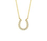 Diamond horseshoe necklace