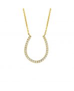 Diamond horseshoe necklace
