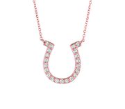 Diamond horseshoe necklace