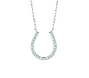 Diamond horseshoe necklace