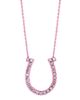 Diamond Horseshoe Pendant Necklace Pink Gold