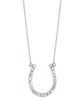 Diamond Horseshoe Pendant Necklace White Gold