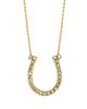 Diamond Horseshoe Pendant Necklace Yellow Gold