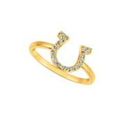 Diamond horseshoe ring