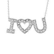Diamond  "I Love You" Pendant Necklace
