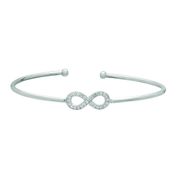 Diamond infinity bangle