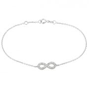 Diamond infinity bracelet