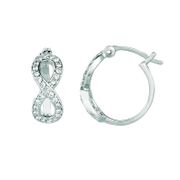 Diamond infinity earrings