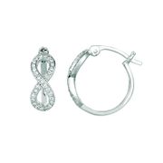 Diamond infinity earrings