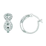 Diamond infinity earrings